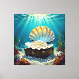 Lienzo Die Schatzmuschel – Verborgene Perlen 