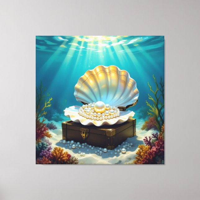 Lienzo Die Schatzmuschel – Verborgene Perlen  (Anverso)