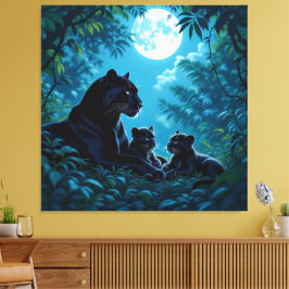 Lienzo   Die stille Eleganz der Pantherfamilie  