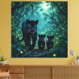 Lienzo   Die stille Eleganz der Pantherfamilie  