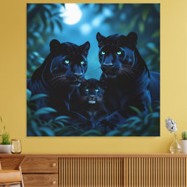 Lienzo   Die stille Eleganz der Pantherfamilie  