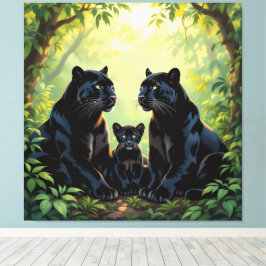 Lienzo   Die stille Eleganz der Pantherfamilie  