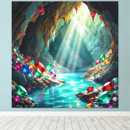 Lienzo „Die verborgene Schatzhöhle der Edelsteine“