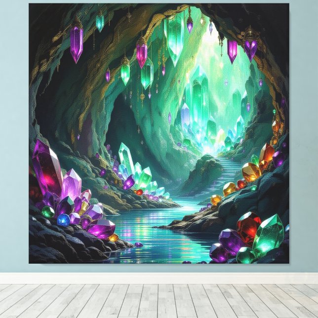 Lienzo „Die verborgene Schatzhöhle der Edelsteine“ (Insitu (piso de madera))