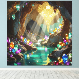 Lienzo „Die verborgene Schatzhöhle der Edelsteine“