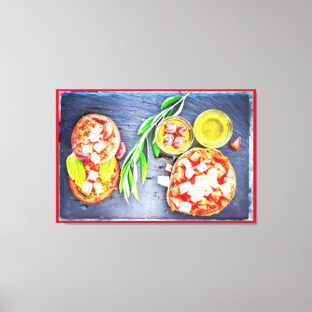 Lienzo "Dieta griega y mediterránea" Foto bonita. Compra  (Anverso)