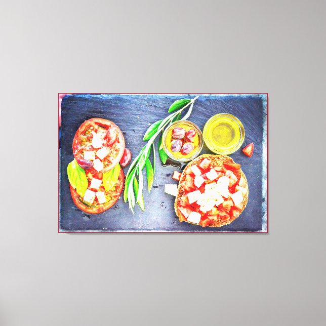 Lienzo "Dieta griega y mediterránea" Foto bonita. Compra  (Anverso)