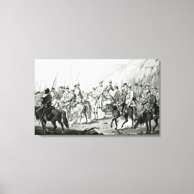 Lienzo Diferentes tribus de cosacos rusos (Anverso)