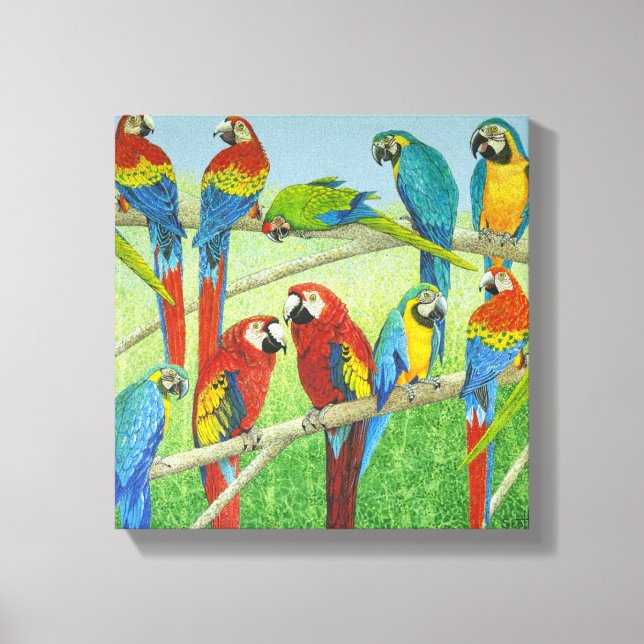 Lienzo Difundiendo las noticias (Anverso)