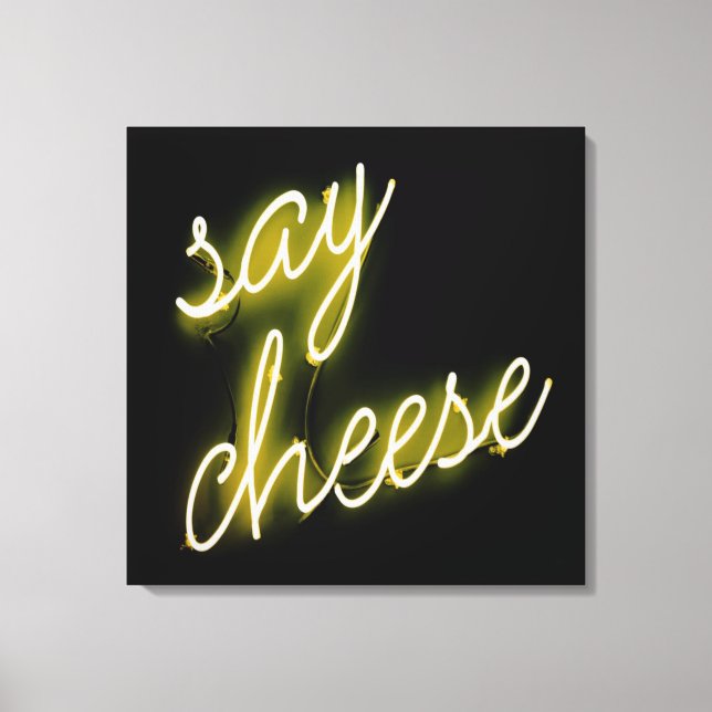 Lienzo Digamos luces de neón de queso (Anverso)