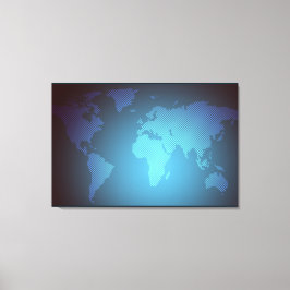 Lienzo Digital Dot World Map Gradient Art