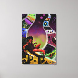 Lienzo dimensión misteriosa del guerrero de la pintura ac