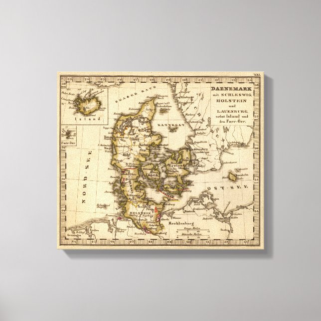 Lienzo Dinamarca e Islandia 2 (Anverso)