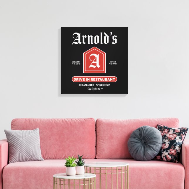 Lienzo Diner americano de los años 50 (Insitu (Sala de estar))