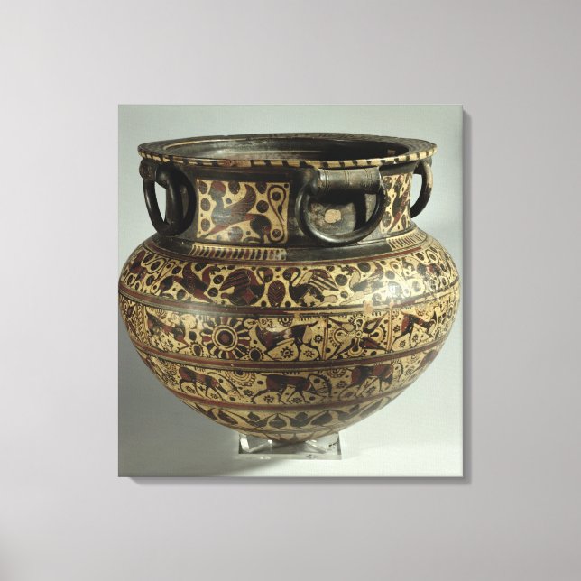 Lienzo Dinos orientalizantes de Grecia oriental, cabras s (Anverso)