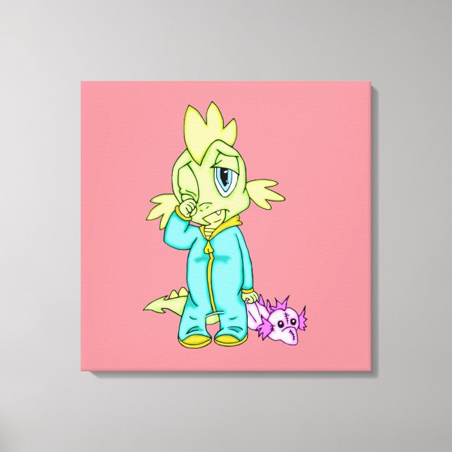 Lienzo Dinosaurio bebé 24 x 24 (Anverso)