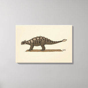 Lienzo Dinosaurio Cretácico Ankylosaurus