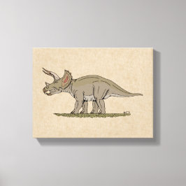 Lienzo Dinosaurio Cretácico Triceratops