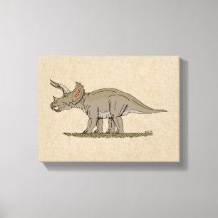 Lienzo Dinosaurio Cretácico Triceratops