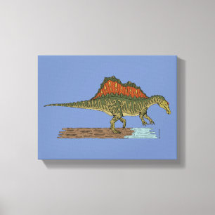 Lienzo Dinosaurio del Cretácico Spinosaurus