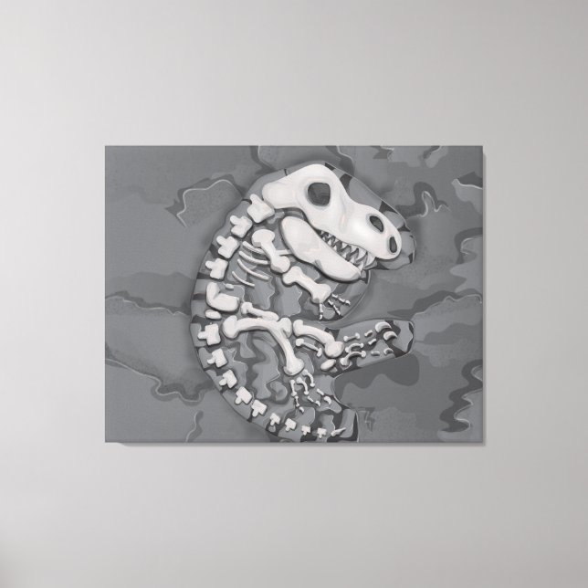 Lienzo Dinosaurio Fossil (Anverso)