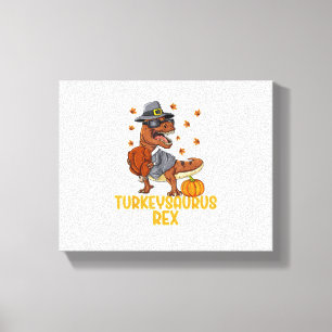 Lienzo Dinosaurios niños de Acción de Gracias Turquía Sau