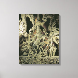 Lienzo Dintel con Shiva Nataraja, dinastía de Kakatiya