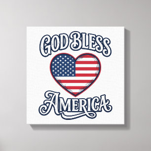 Lienzo Dios bendiga a América Diseño de camiseta con cora