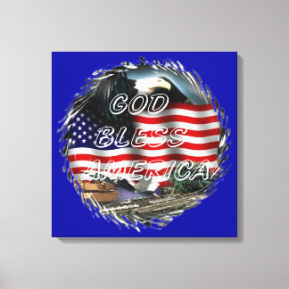 Lienzo Dios bendiga a estados unidos