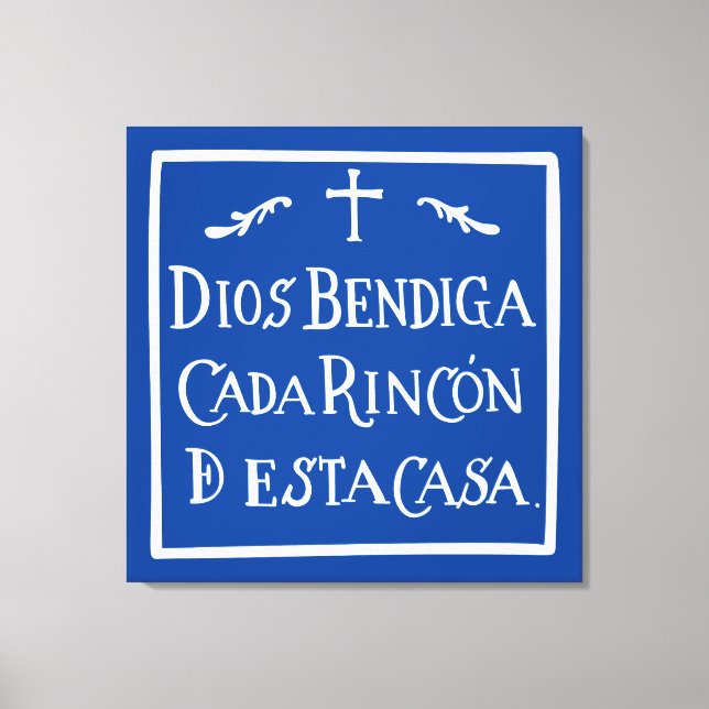 Lienzo Dios bendiga cada rincón (Anverso)