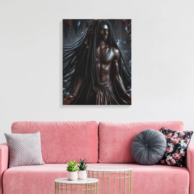 Lienzo Dios de la noche: Nyoroan (Insitu (Sala de estar))