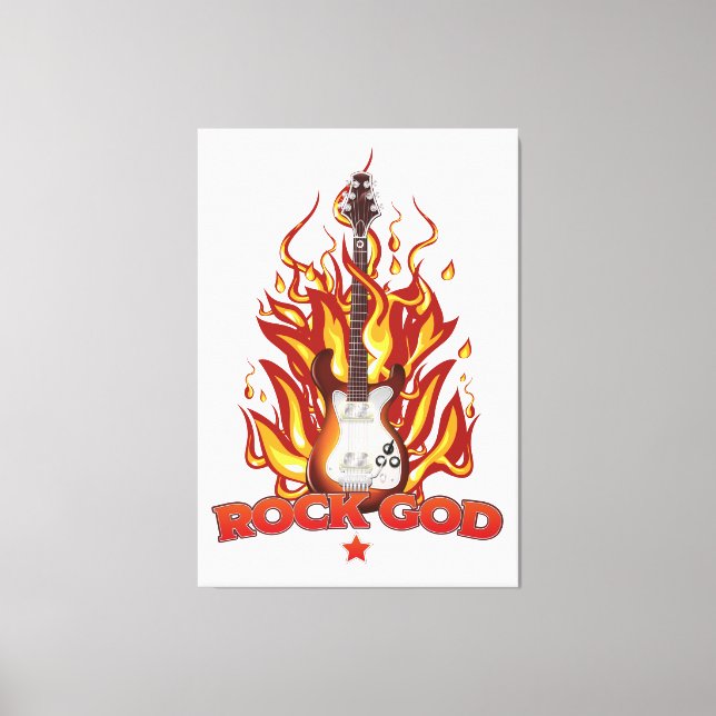 Lienzo Dios del Rock (Anverso)