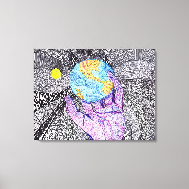 Lienzo Dios está en los detalles #18 (Anverso)