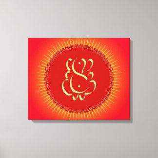 Lienzo Dios Ganesha con rayos solares