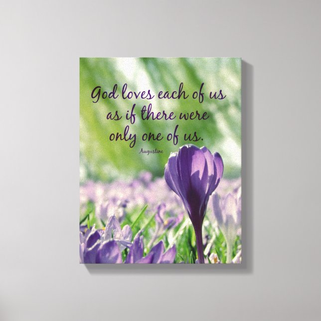 Lienzo Dios inspirador ama a cada uno de nosotros (Anverso)