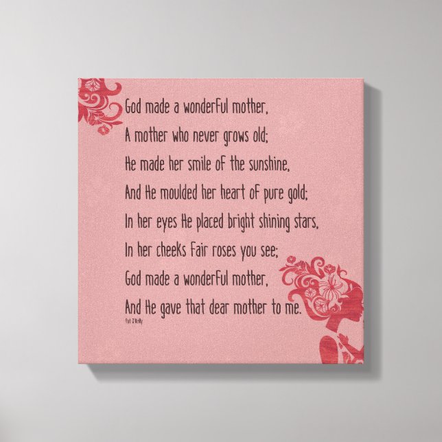 Lienzo Dios me dio esta Madre (Anverso)