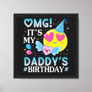 Lienzo Dios mío, es el cumpleaños de mi papá, feliz para