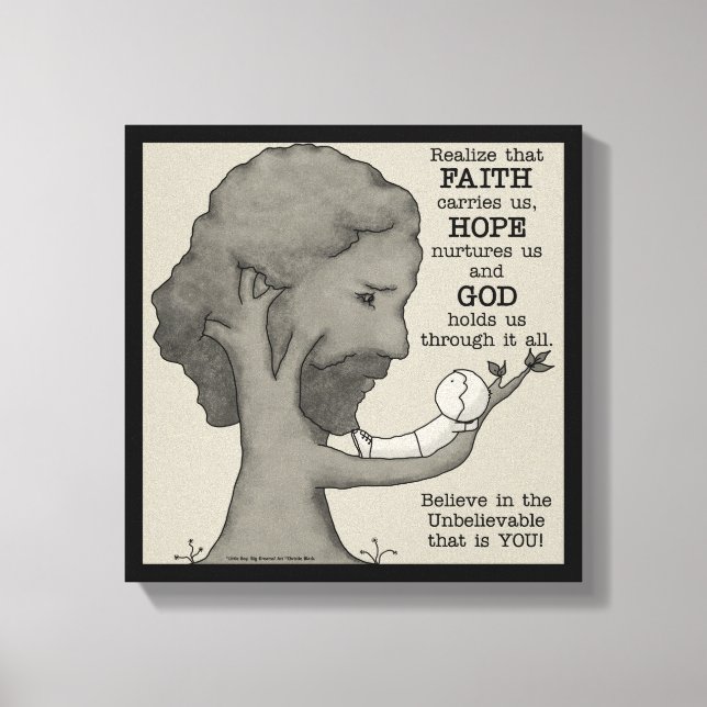 Lienzo Dios nos sostiene (Anverso)