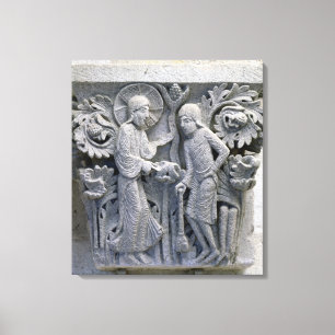 Lienzo Dios que dice a Adán trabajar la tierra