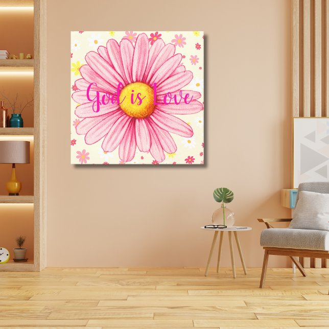 Lienzo Dios quiere la cita de la Biblia del Girasol (Subido por el creador)