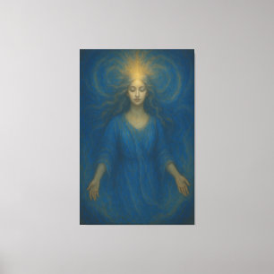 Lienzo Diosa de la Luz de la Ascensión – Espíritu Dorado