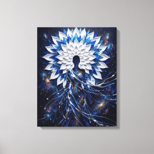 Lienzo Diosa Mandala de Impasto Celestial