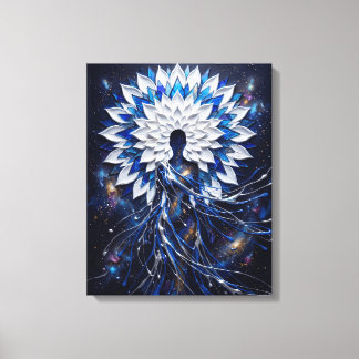 Lienzo Diosa Mandala de Impasto Celestial