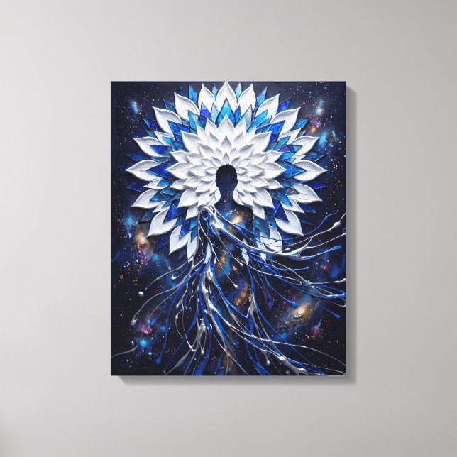 Lienzo Diosa Mandala de Impasto Celestial (Anverso)