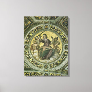 Lienzo Diosa romana Justicia con ángeles de Raphael