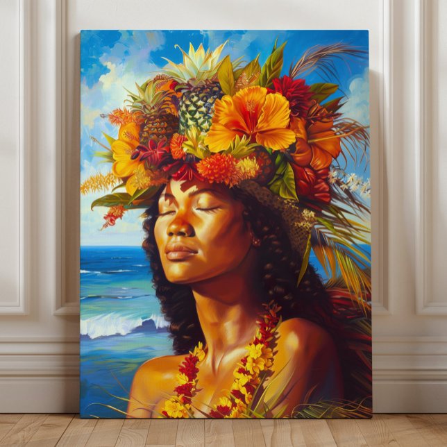 Lienzo Diosa Tropical de la Isla Hawaiana (Subido por el creador)