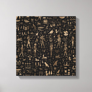 Lienzo Dioses y jeroglíficos egipcios antiguos