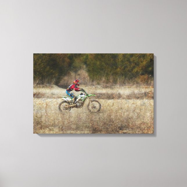 Lienzo Dirt Bike Riding (Anverso)