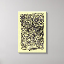 Lienzo Dis-junction, dibujo de tinta