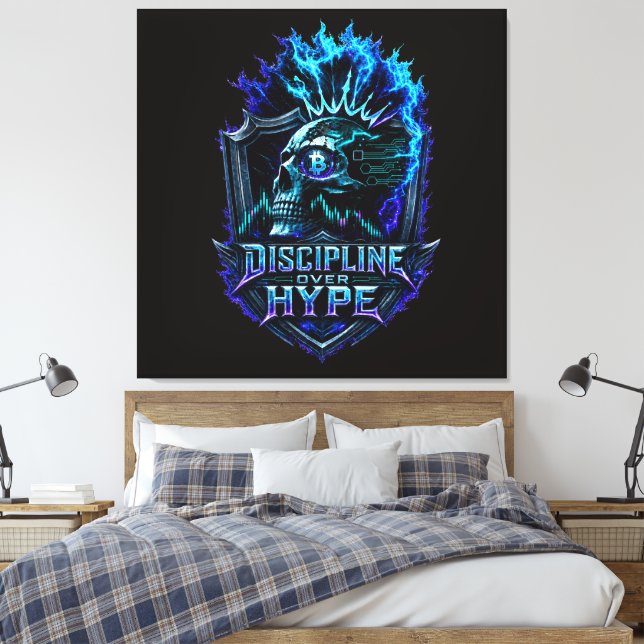 Lienzo Disciplina Sobre Hype Bitcoin Cripto Mentalidad Di (Insitu(Dormitorio))